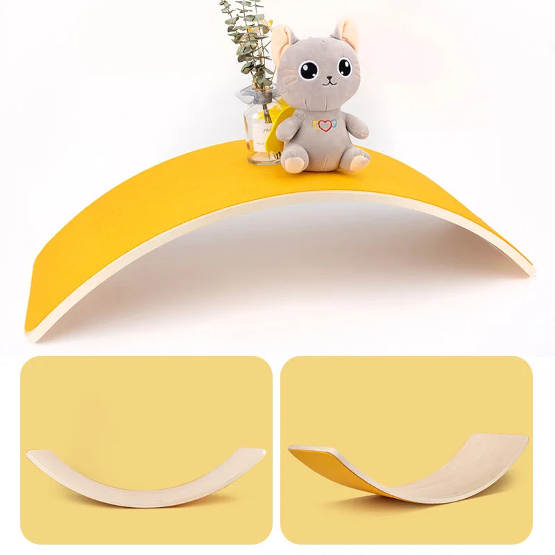 High Quality Child Wooden Balance Board Body Wobble Balance Workout Twist Training Equipment Children'S Balance Seesaw Toys